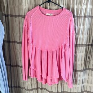 Pink Long Sleeve Women's Top